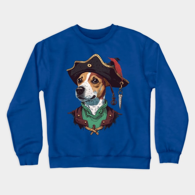 dog pirate Crewneck Sweatshirt by lets find pirate